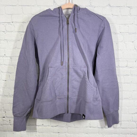 American Giant Hoodie Women Large Lavander Heavyweight Cotton Full Zip Work - Picture 1 of 15